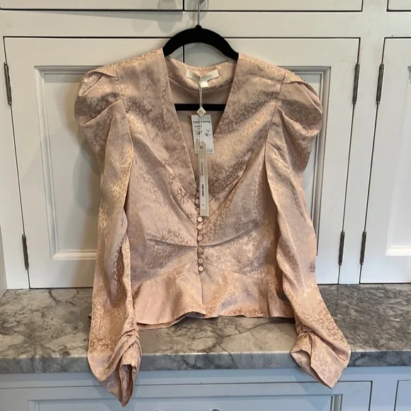 Jonathan Simkai V neck button down shirt